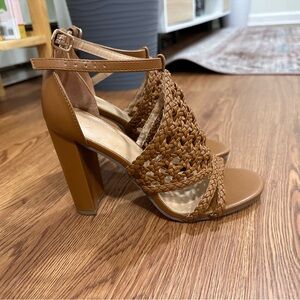 Brown Heeled Sandals